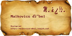 Malkovics Ábel névjegykártya